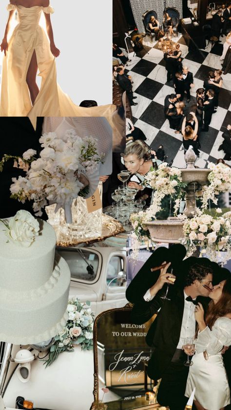 Chanel Wedding Aesthetic, Classic Retro Wedding, Vogue Inspired Wedding, Vintage Vogue Wedding, Classy Old Hollywood Wedding, Marilyn Monroe Wedding Theme, Old Romance Wedding, Rat Pack Wedding Theme, Glam Wedding Aesthetic