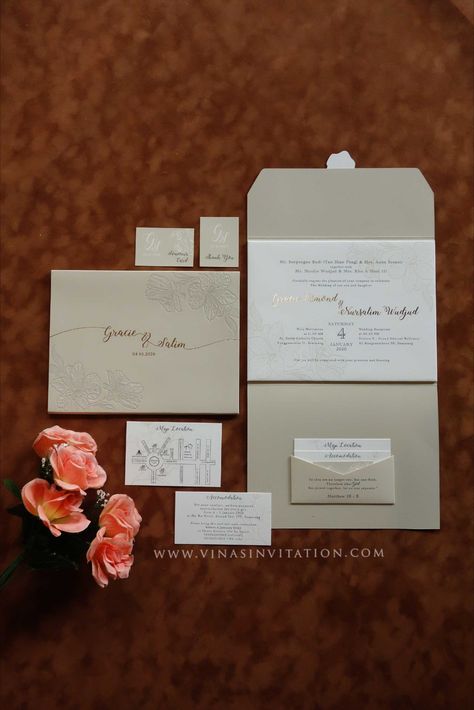 Undangan Pernikahan Aesthetic, Event Organizer, Invitation Ideas, Event Organiser, Elegant Invitations, Simple Elegant, Wedding Card, Future Wedding, Wedding Cards