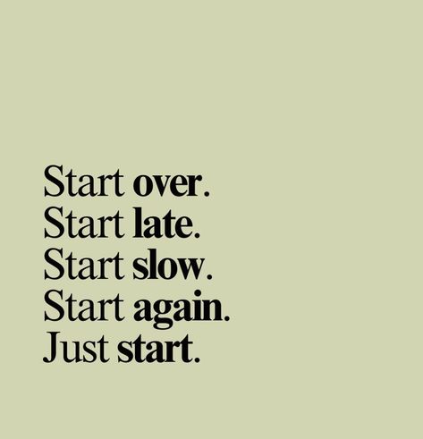 Just start. You will never be ready. Even if it’s a slow start, fast start, or starting over again. Just don’t stop. Drop a “YES” if you agree. 👍🏽 Follow @seesuccesswithsylvia for MORE ✅ #start #juststart #startnow #starttoday #reminder #dailyreminder #selflove #selfcare #quotes #quoteoftheday #motivationquotes #motivation #inspire #focus #goals #manifesting #manifest #buildyourempire #buildyourbusiness #wealth Lets Start Over, Quotes To Stay Motivated, You Will Never Be Ready Just Start, Start Again Quotes Motivation, Just Start Quotes Motivation, Just Focus On Yourself Quotes, New Start Quotes Inspiration, Just Start Quotes, Start Now Quotes