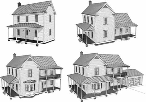 Colonial Farmhouse Plans, Old Farmhouse Floor Plans, Small Colonial House, Old Farmhouse Plans, Virginia Forest, Old Farmhouse Remodel, Farmhouse Blueprints, Farmhouse House Plans, Virginia Farmhouse