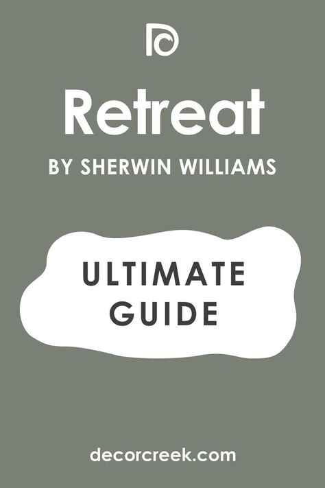 Retreat Paint Color SW-6207 by Sherwin Williams. The Ultimate Guide Retreat Paint Color, Sage Green Exterior House Colors, Sherwin Williams Color Schemes, Green Exterior Paints, Green Exterior House Colors, Sherwin Williams Green, Vintage Inspired Room, Sage Green Paint Color, Green House Exterior