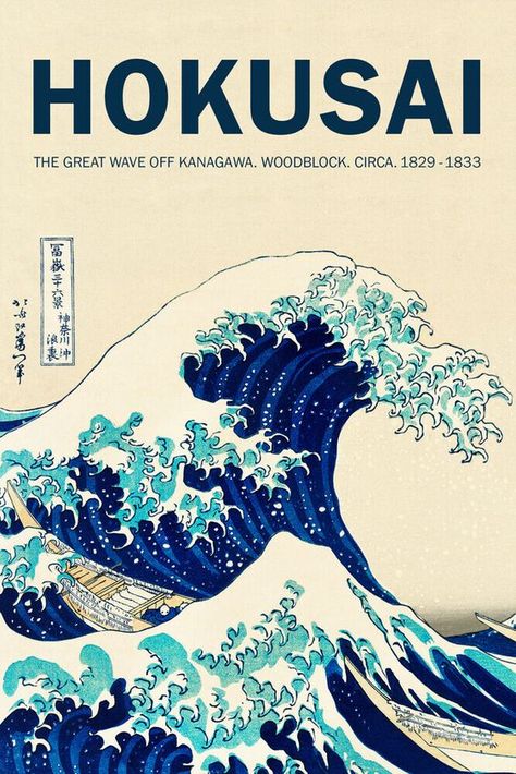 Random Widgets, Hokusai Poster, Wave Poster, Lovely Poster, The Great Wave, The Great, Great Wave Off Kanagawa, Katsushika Hokusai, Japon Illustration