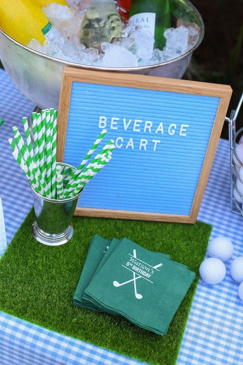 Golf Theme Party For Men, Golf Themed 70th Birthday Party, Diy Golf Themed Birthday Party, Golf Ball Party Decorations, 19th Hole Golf Party, 30 Birthday Golf Theme, Masters Golf Themed Party, Masters Themed Party Food, Food For Golf Theme Party