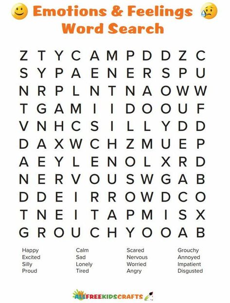 Feelings Word Search, Mindful Activities For Kids, Identifying Emotions, Teaching Culture, Easy Word Search, Mood Words, Mindful Activities, Emotion Words, Group Discussion