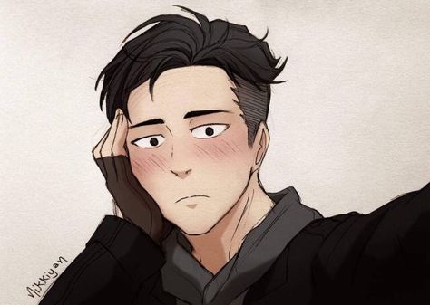 Yuri on ice- Otabek Altin Anime Undercut Hairstyle, Anime Undercut, Sara Crispino, Ice Pokemon, Undercut Hair, Undercut Hairstyle, Yuri Plisetsky, Anime Drawing, Undercut Hairstyles