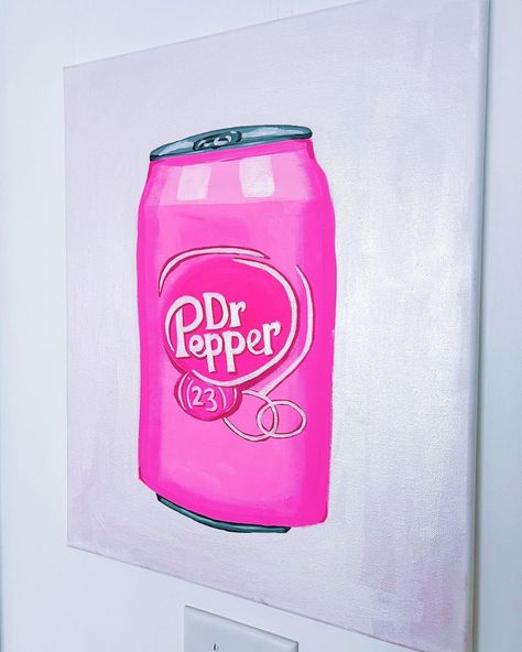 ! M ☆ C 🦄!! on Instagram: “Update: SOLD!!!!! Pink Dr. P!👩‍🎤👩‍🎤wanted for myself but doesn’t match my room☹️Has iridescent details and background! Size 16x20 dm for…” Dorm Canvas, Preppy Artwork, Dorm Paintings, College Canvas, Pink Canvas Art, Pink Dorm, Wal Art, Dorm Art, Cute Canvas Paintings