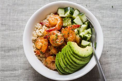 Recipes With Shrimp, Pescetarian Diet, Shrimp And Quinoa, Chicken Lunch Recipes, Pescetarian Recipes, Easy Healthy Lunch Recipes, Quick Lunch Recipes, Shrimp Recipes Healthy, Quinoa Healthy