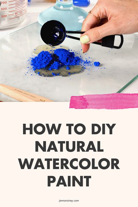 How To Make Handmade Watercolor Paint, Diy Watercolor Paints, Diy Watercolor Pans, Diy Natural Watercolor Paint, Homemade Watercolors Diy, Natural Paints Diy, How To Make Watercolor Paint Diy, How To Make Your Own Watercolor Paint, Using Watercolor Paint