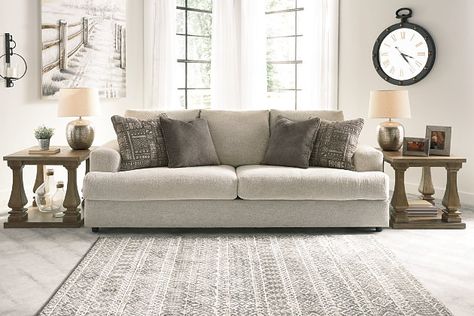 Soletren Sofa | Ashley Furniture HomeStore Queen Sofa Sleeper, Queen Memory Foam Mattress, Chenille Throw Pillows, Chenille Throw, Mesa Exterior, Ashley Furniture Homestore, Living Room Set, Contemporary Sofa, Retail Furniture