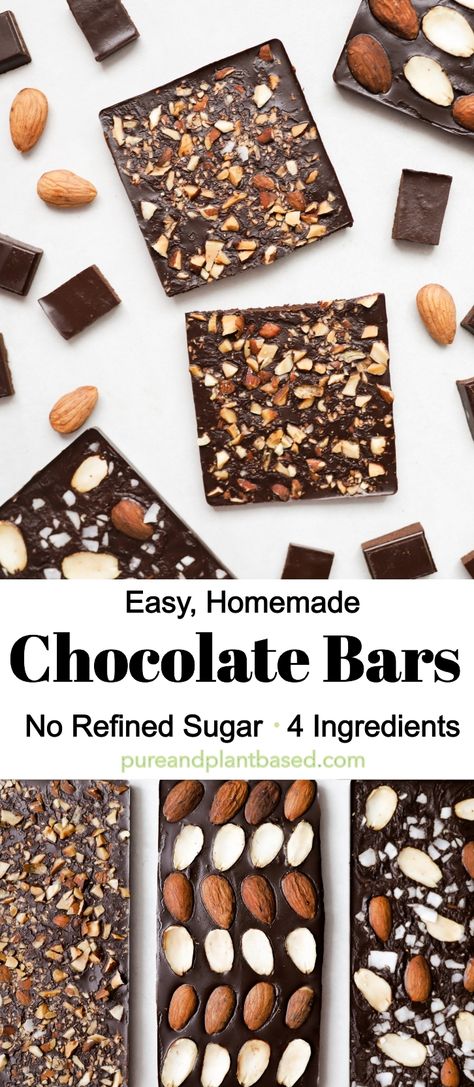 Chocolate Candy Bars, Chocolate Bar Recipes Homemade, Chocolate Nut Bars, Chocolate Bar Homemade, How To Make Chocolate Bars Homemade, How To Make Dark Chocolate, Gourmet Chocolate Bars, Chocolate Bar Making, Homemade Chocolate Bars Recipe