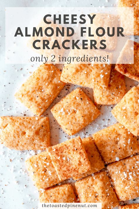 Almond Flour Crackers Recipe, Gluten Free Cheese Crackers, Almond Flour Crackers, Keto Crackers Recipe, Cheese Cracker Recipe, Keto Crackers, Cheesy Crackers, Healthy Crackers, Healthy Cheese