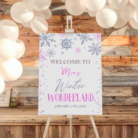 $44.2 | Pink Winter Wonderland Birthday Party Welcome Sign - winter wonderland, december january february, birthday party, pink silver snowflakes snow flakes, 3rd 4th 5th 6th 7th, 8th 9th 10th 11th 12th, 13th 14th 15th 16th 17th, cute girl girly woman women, welcome sign easel foam board, elegant modern poster board Pink Winter Wonderland Birthday, Winter Onederland Party Decorations, Snowflake Birthday Party, Pink Winter Wonderland, Winter Wonderland Birthday Party, Wonderland Birthday Party, Winter Onederland Party, Winter Wonderland Birthday, Winter Onederland Birthday