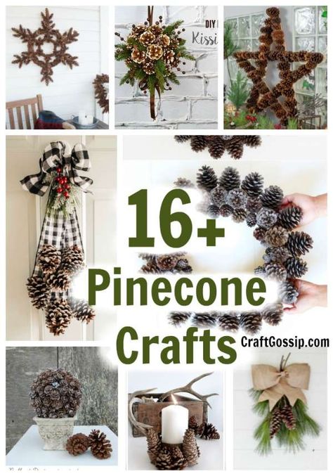 16 DIY Home Decorations Using Pine Cones – Home and Garden Pine Cone Christmas Decorations, Cones Diy, Pinecone Crafts Christmas, Pinecone Crafts, Pinecone Garland, Pine Cone Art, Christmas Pine Cones, Diy Pinecone, Christmas Craft Projects