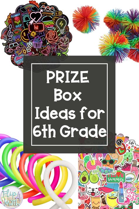 Prize Boxes For Classroom, School Prize Box Ideas, Class Prize Box Ideas, Middle School Treasure Box Ideas, Prizes For Middle School Students, Prize Box Ideas Classroom, Prizes For Students Ideas, Class Prizes Ideas, Reading Prizes For Students