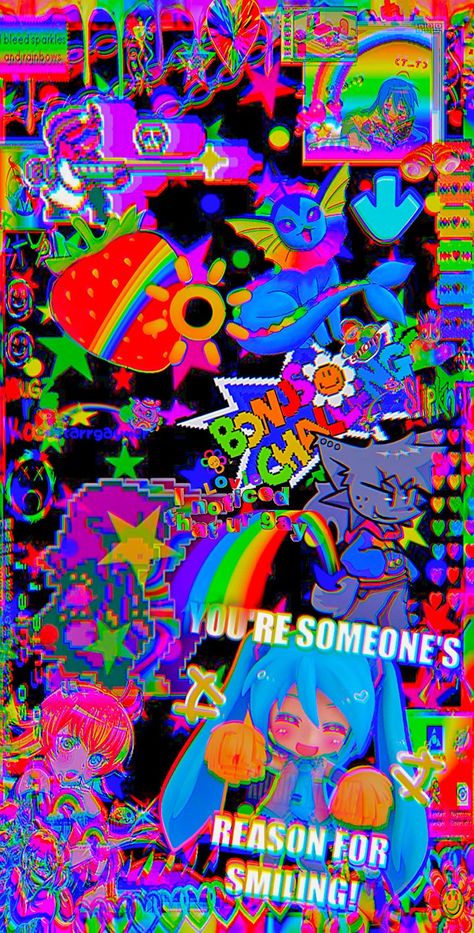 Scene Kid Wallpaper, Scenecore Background, Kidcore Aesthetic Wallpaper, Clowncore Wallpaper, Scenecore Wallpaper, Scene Core Wallpaper, Kidcore Wallpaper, Scene Kid Art, Eyestrain Art