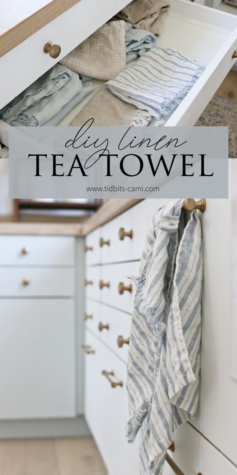 Patchwork, Upcycling, Diy Linen Tea Towels, Linen Projects Ideas, Handmade Kitchen Towels, Linen Towels Diy, Cotton Sewing Ideas, Diy Sewing Accessories, Sewing Ideas For Gifts