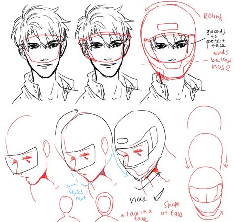 How to draw a helmet Helmet Drawing, Motorcycle Drawing, Poses References, Guided Drawing, Drawing Tutorials, Character Design References, Facial Expressions, Drawing Reference Poses, Drawing Tips