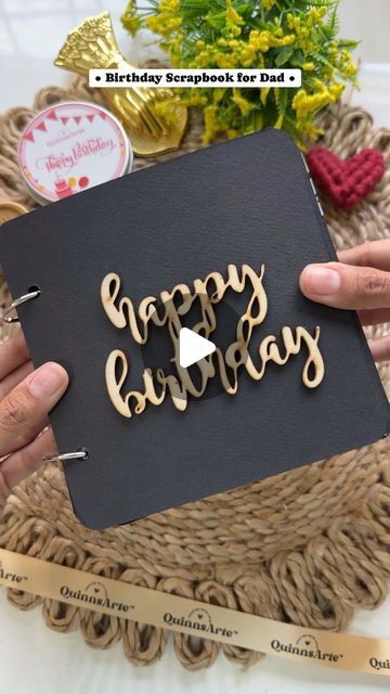 QuinnsArte by Quinal Malara on Instagram: "Birthday Scrapbook for Dad👨🏻♥️🎂 Order Now through WhatsApp." Birthday Scrap Booking Ideas, 40th Birthday Scrapbook Ideas, Dad Scrapbook Ideas, Happy Birthday Scrapbook Ideas, Birthday Card Ideas With Photos, Simple Handmade Birthday Card Ideas, Dad Birthday Gift Ideas Diy, Crafts For Dads Birthday, Birthday Journal Ideas Scrapbook