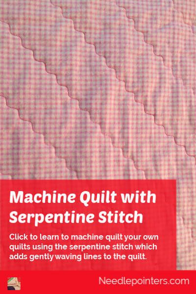 Serpentine Quilting Stitch, Top Stitching A Quilt, Quilt Stitch Patterns Easy, Serpentine Stitch Quilting, How To Machine Quilt For Beginners, E2e Quilting Designs, Serpentine Quilting, Straight Line Quilting Designs, Straight Stitch Quilting