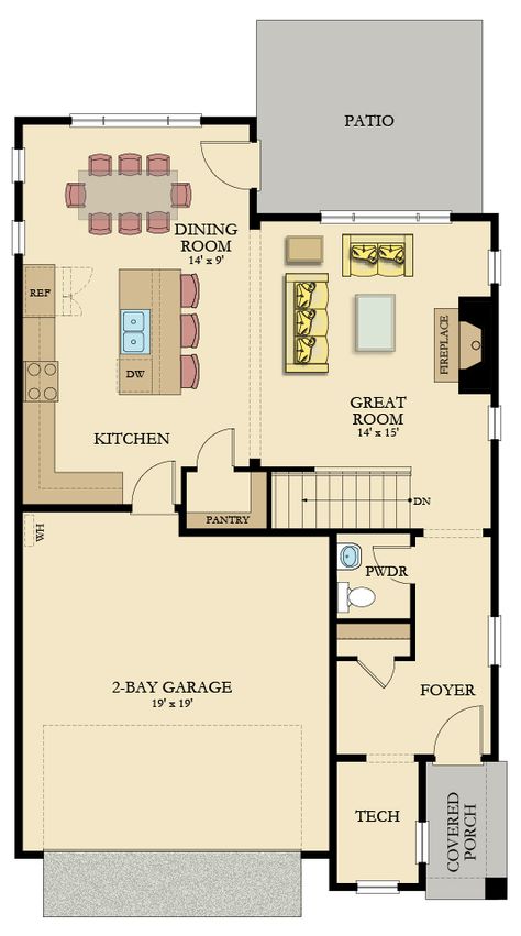 Modern House Interior Living Room Open Concept, Wide Open Kitchen And Living Room, Open Style Kitchen And Living Room, Living Room Floorplan Layout, Open Concept Kitchen Floor Plan, Connected Living Room And Kitchen, Open First Floor Layout, Open Concept Kitchen Living Room Floor Plans, Foyer Open To Dining