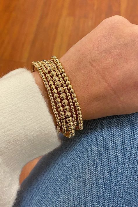 Amazon Bracelet Stack, Gold Bracelet Beads, Beaded Gold Bracelet, Gold Stack Bracelets, Gold Beaded Bracelets Stack, Gold Bead Bracelet Stack, Stacked Gold Bracelets, Gold Bracelet Stacks, Bracelet Stack Ideas Gold