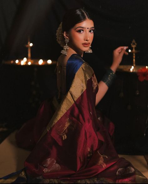 Queen Poses Photography, Indian Outfit Photoshoot Ideas, Indian Fashion Photoshoot, Indian Wear Photoshoot Ideas, Indian Aesthetic Photoshoot, South Indian Photoshoot, Fashion Skirts Outfits, Sari Photoshoot, Traditional Photoshoot