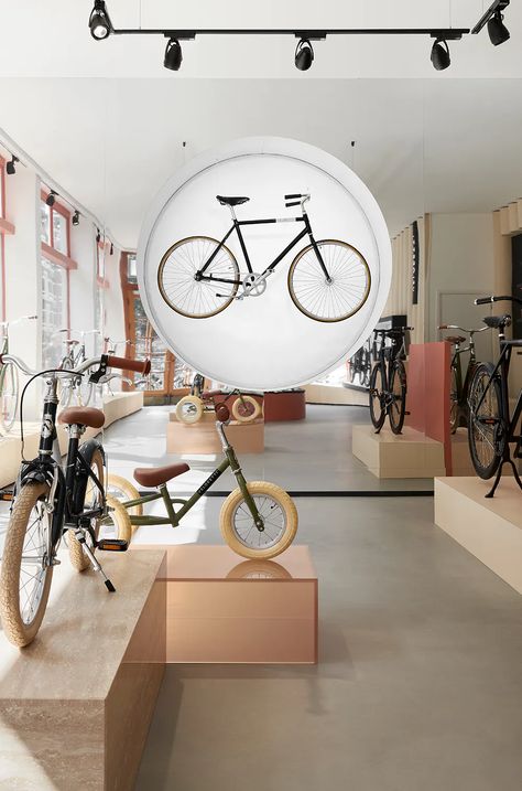 Cycle Store Design, Amsterdam Bicycle, Cycle Store, Coffee Bike, Bicycle Store, Bicycle Shop, Retail Inspiration, Cycle Shop, Bike Store