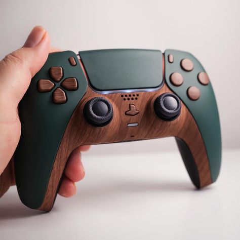 Some more earth tones. #ps5games #ps5controller #ps5 #playstation5 #playstation5games #playstation5controller #ps #ps4 #ps2 #earthtones #cozygaming Ps5 Setup, Custom Ps5 Controller, Gaming Room Setup Ideas, Nerdy Decor, Aesthetic Gaming, Custom Controller, Gaming Desk Setup, Playstation Controller, Ps5 Controller