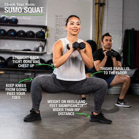 Herbalife Nutrition on Instagram: “Sumo squat vs. regular squat Both work the same muscles, but a sumo squat adds more emphasis on your inner thighs (adductors) #GetActiveNow” Squats Muscles Worked, Herbalife Diet, 5k Training Plan, 5k Training, Sumo Squats, Gym Tips, Sweat It Out, Top 10 List, Hip Flexor