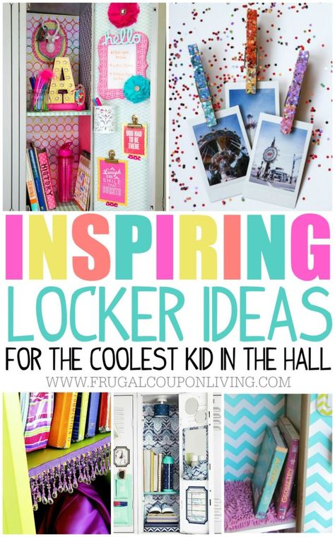 Fun and creative locker ideas for the coolest kid in the hall. School locker organization DIY on Frugal Coupon Living for Middle and High Schoolers. #frugalcouponliving #backtoschool #lockers #lockerideas #backtoschoolideas #teenager #schoolsupplies #diylocker #lockercrafts #backtoschoolcrafts #craftsforkids #middleschool #highschool Middle School Survival Kit, Locker Crafts, Locker Organization Diy, School Locker Organization, School Locker Decorations, Middle School Lockers, Schul Survival Kits, Hall School, Escuela Diy