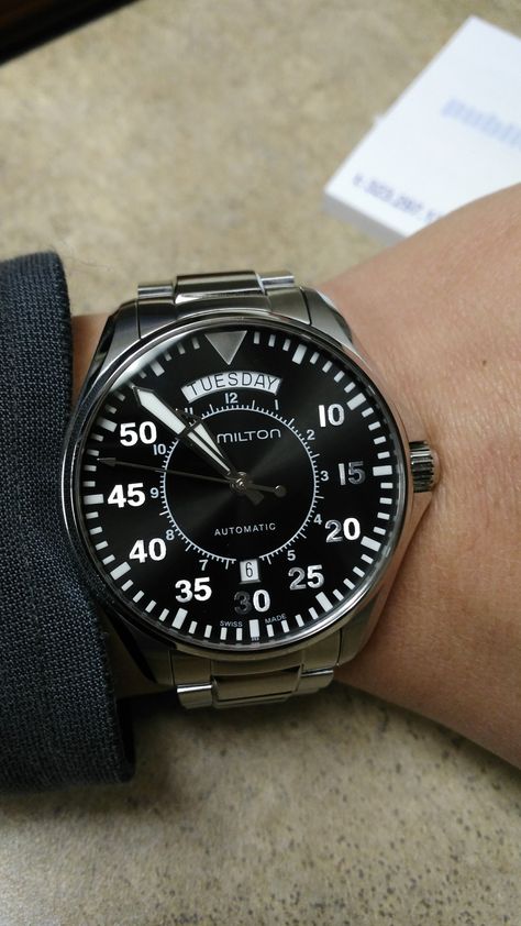 My favorite watch - Hamilton KHAKI AVIATION Pilot Day Date Automatic Hamilton Khaki Aviation, Hamilton Khaki Pilot, Hamilton Khaki, Hamilton Watch, Grand Seiko, Mens Fashion Watches, Pilot Watch, Seiko Watches, Vintage Watches