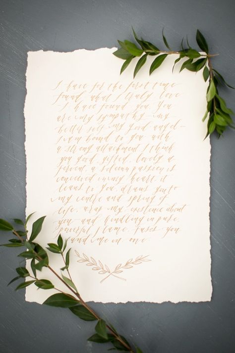 Beautiful calligraphy written gold wedding vows keepsake Vows Keepsake, Calligraphy Vows, Snowy Winter Wedding, Winter Wedding Planning, Winter Bridesmaids, Winter Bridesmaid Dresses, Stationery Inspiration, Winter Wedding Inspiration, Beautiful Calligraphy