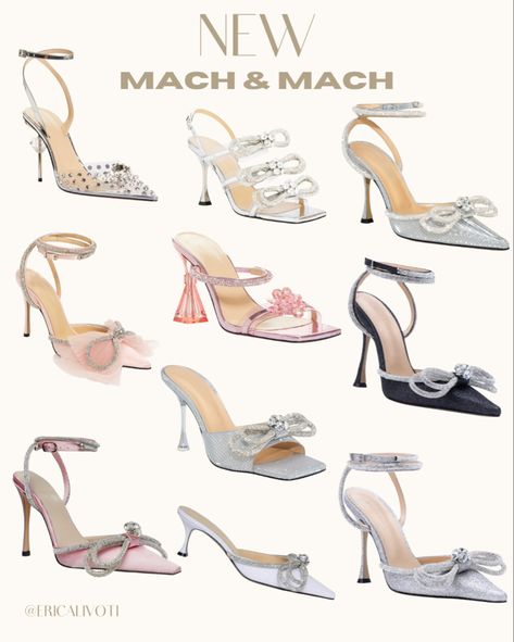 Mach & Mach Heels And Mules. #bridetobe #bridalstyle #weddingwear #weddingdress #shoesaddict Mach & Mach #machandmach #heels #bowheels #weddingshoes Follow my shop @ericalivoti on the @shop.LTK app to shop this post and get my exclusive app-only content! #liketkit #LTKshoecrush @shop.ltk https://liketk.it/3Ak81 Mach And Mach Heels Wedding, Match Match Heels, Designer Heels 2023, Match And Match Heels, Mach Mach Shoes Outfit, Trendy Heels 2023, Machandmach Shoes, Mach And Mach Heels Outfits, Machandmach Heels