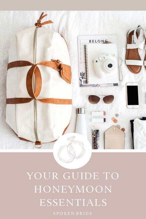 Tropical Honeymoon Packing List, Honeymoon Plane Outfit, Honeymoon Checklist Packing, Honeymoon Travel Essentials, What To Pack For Honeymoon, Beach Honeymoon Packing List, Fall Honeymoon Outfits, Honeymoon Packing List For Her, Honeymoon Necessities