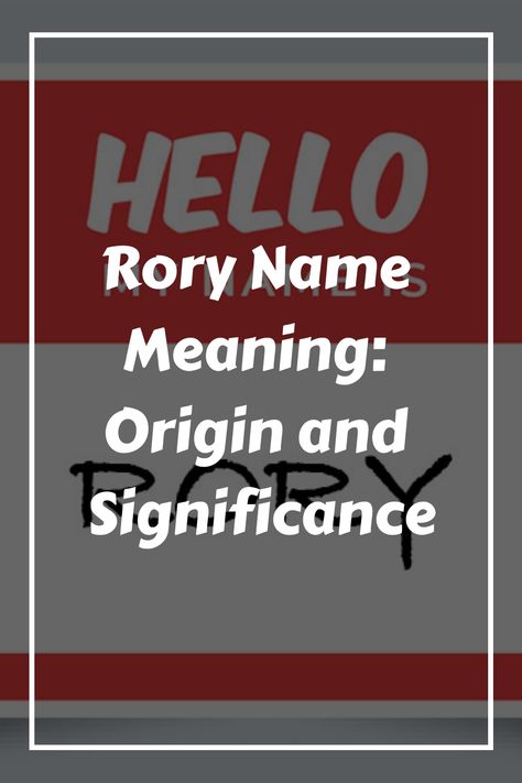 If you’re considering the name Rory for your child, it’s essential to know its origin and meaning. Rory is a unisex name that has roots in both Gaelic and Robert Name Meaning, Rory Name, Gaelic Names, Irish Names, Unisex Name, Name Origins, Meaningful Names, Cute Nicknames, Gender Neutral Names