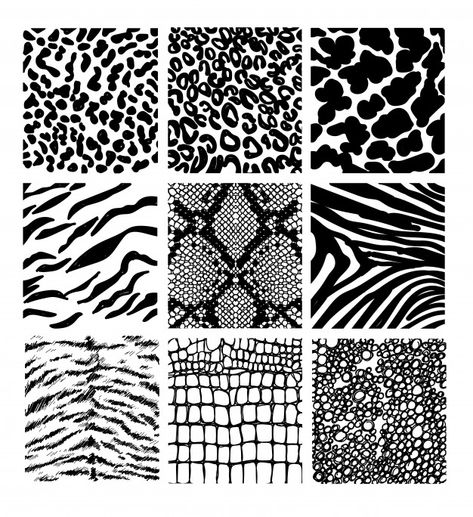 Animal Texture Pattern, Animal Texture Drawing, Animal Print Drawing, Animal Print Black And White, Textile Pattern Design Fashion, Animal Texture, Snake Illustration, Pattern Sketch, Interior Architecture Drawing