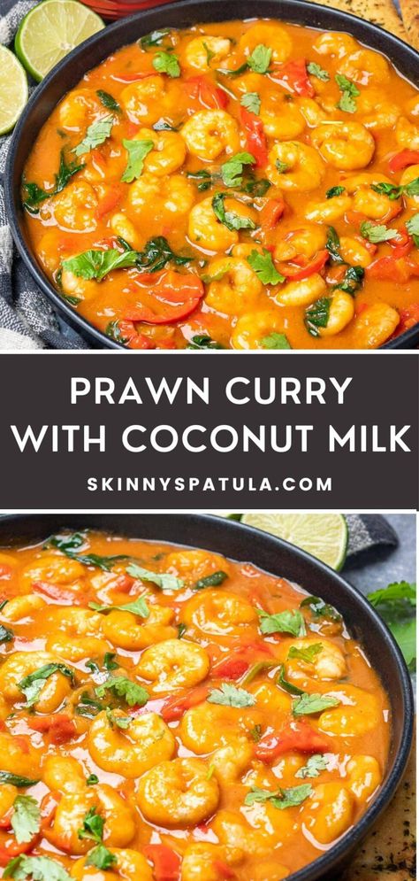 Cooked Prawn Recipes, Chicken And Prawn Curry, Prawn Coconut Curry, Easy Prawn Recipes, Coconut Prawns, Curry With Coconut Milk, Coconut Curry Recipes, Prawn Dishes, Curry Recipes Easy