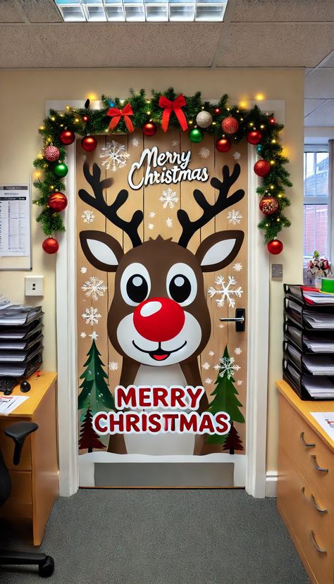 🎄 Transform Your Workplace with These 21 Stunning Christmas Office Door Decorating Ideas! 🎅✨ Office Door Decorating Ideas, Christmas Office Door, Door Decorating Ideas, Door Decoration Ideas, Door Decorations Classroom Christmas, Christmas Doors, Classroom Christmas Decorations, Diy Christmas Door, Christmas Door Decorating Contest