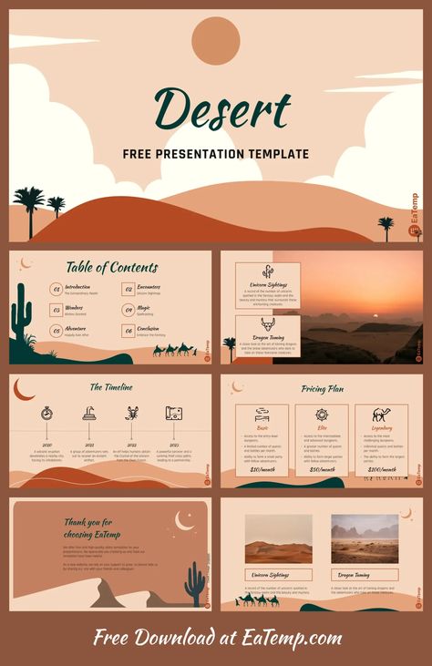 Desert PowerPoint Presentation Template - Free PowerPoint Templates, Google… | Presentation templates, Powerpoint presentation templates, Presentation template free Presentation App, Best Desert, Desert Theme, Free Powerpoint Presentations, Powerpoint Slide Designs, Powerpoint Free, Business Pitch, Fun Deserts, Google Slides Theme