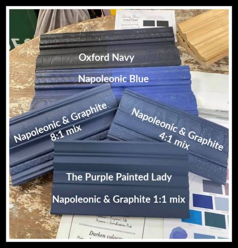 Navy Painted Furniture, Purple Painted Lady, Annie Sloan Chalk Paint Colors, Antibes Green, Napoleonic Blue, Annie Sloan Painted Furniture, Blue Painted Furniture, Blue Chalk Paint, Navy Paint