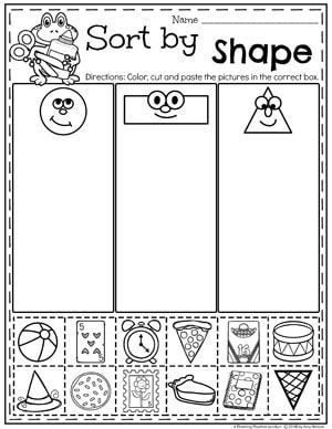 Matematik Prasekolah, Shape Worksheet, Measurement Worksheets, Shapes Kindergarten, Prek Math, Shapes Preschool, Kindergarten Math Worksheets, School Worksheets, Preschool Lessons