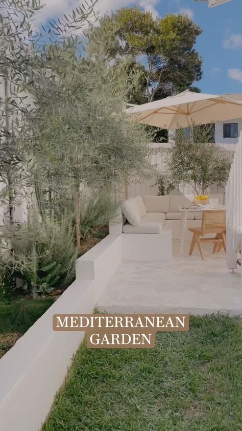 Mediterranean Garden - How we created our dream backyard | Backyard garden design, Backyard, Dream backyard Mediterranean Backyard, Mediterranean Garden Design, Back Garden Design, Backyard Renovations, Patio Garden Design, Backyard Remodel, Modern Backyard, Outdoor Gardens Design, Mediterranean Garden