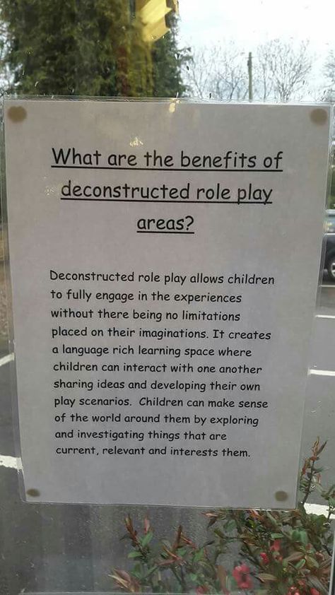 Deconstructed role play Deconstructed Role Play, Early Years Practitioner, Play Quotes, Childhood Quotes, Outdoor Learning Spaces, Role Play Areas, Eyfs Classroom, Early Years Classroom, Outdoor Play Areas