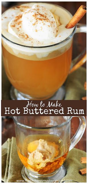 Butterscotch Hot Buttered Rum, Butter Rum Drink, Drinks With White Rum, Large Batch Party Cocktails, White Rum Drinks, White Rum Cocktails, Hot Buttered Rum Batter, Buttered Rum Recipe, Hot Buttered Rum Recipe