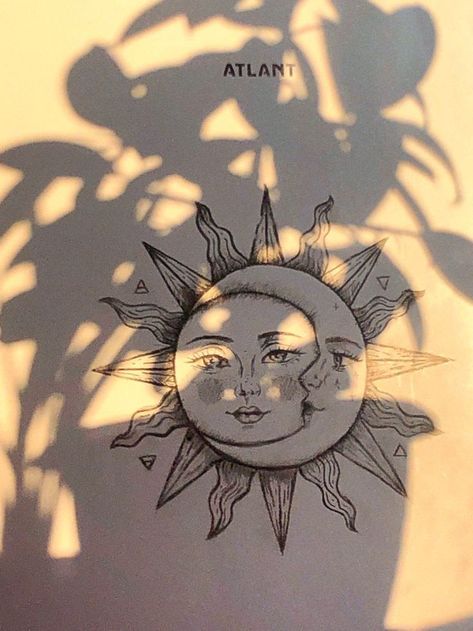 Celestial Drawings Sun Moon, The Sun As A Person Art, Half Sun Half Moon Drawing, Half Sun Half Moon Painting, Sun And Moon Art Drawings, Sun And Moon Painting Easy, Moon And Sun Love, Sun And Moon Drawing Simple, Sun And Moon Sketch