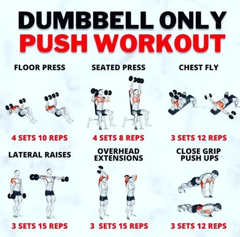 Push Workout Exercises Dumbbell, Dumbbell Only Push Workout, push Day Dumbbell Workout, Push Pull Dumbbell Workout Routine, Dumbbell Workout Superset push, Pull Day Workout Dumbbell At Home, Chest Day Dumbbells, Push Pull Legs Workout Plan At Home, Pull Exercises At Home, Gym Dumbell Workout, Dumbell Pull Workout, Chest Day Workout At Home, Dumbbell Pull Day, Quick Dumbbell Workout