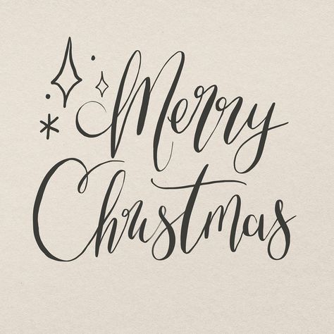 Download minimal Merry Christmas typographic sticker in PSD with hand drawn ink Caligraphy Christmas, Merry Christmas In Cursive, Holiday Fonts Free, Merry Christmas Writing, Typography Holiday Card, Christmas Handwriting, Hand Drawn Christmas Cards, Christmas Cards Drawing, Typography Sticker