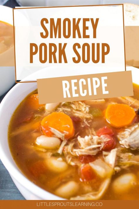 Leftover Pulled Pork Soup Recipes, Soup Using Leftover Pulled Pork, Pork Roast Soup Leftover, Smoked Pork Soup Recipes, Recipes Using Pork Broth, Leftover Pork Loin Recipes Soup, Leftover Pork Roast Soup Recipes, Pork Roast Soup Recipes, Soup With Pork Tenderloin