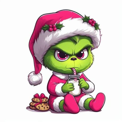 Cute Grinch Drawing, Grinch Cartoon Drawing, Christmas Drawing Grinch, Grinch Piñata, Grinch Christmas Art, Grinch Bebe, Drawing Grinch, Christmas Cartoon Pictures, Immagini Grinch