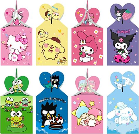 Gift Boxes For Kids, Hello Kitty Birthday Decorations, Hello Kitty Birthday Theme, Kids Birthday Party Decorations, Kuromi And My Melody, Hello Kitty Birthday Party, Cinnamoroll Kuromi, Kids Birthday Party Decoration, Melody Hello Kitty